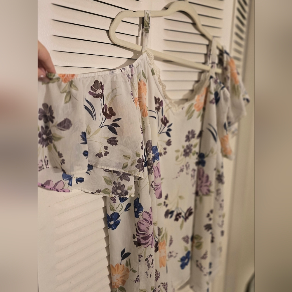 Torrid Floral Off-Shoulder Women's Top - Picture 10 of 14
